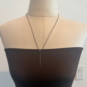 Delicate rose gold  Spike Lariat Necklace for Women